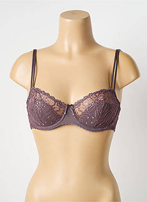 Sutien efect material satinat sutien cupe întregi cu decolteu înalt gri MARIE JO femme