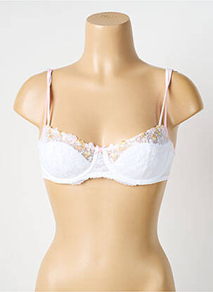 Sutien efect material satinat sutien balconet cu decolteu înalt alb MARIE JO femeie
