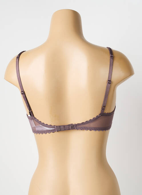 Sutien efect material satinat sutien cupe întregi cu decolteu înalt gri MARIE JO femme