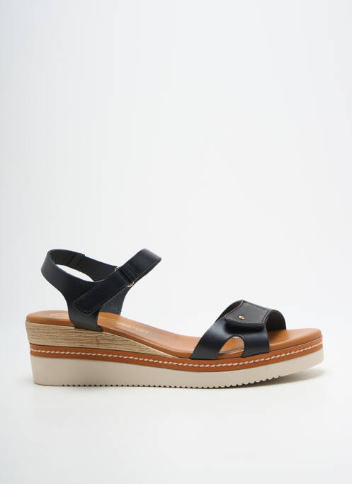 Sandale/pantofi decupați material neted toc de 4 la 6 cm negru CARLA TORTOSA femme