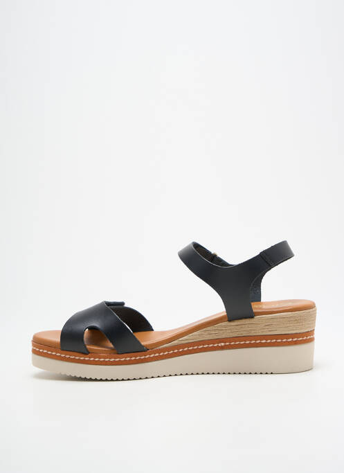 Sandale/pantofi decupați material neted toc de 4 la 6 cm negru CARLA TORTOSA femme