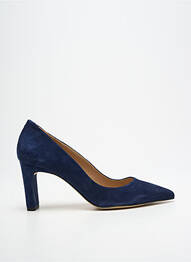 Pantofi cu toc nubuc toc de 7 la 9 cm albastru QOO TUM femme