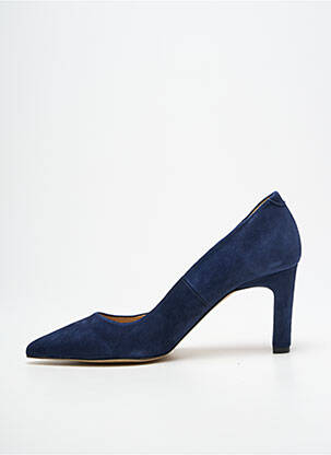 Pantofi cu toc nubuc toc de 7 la 9 cm albastru QOO TUM femeie