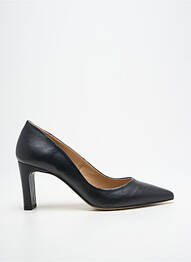 Pantofi cu toc țesătură satinată toc de 7 la 9 cm negru QOO TUM femme