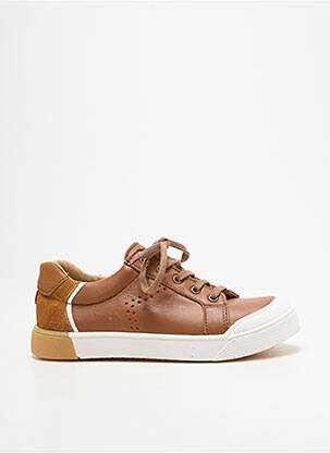 Adidași material neted vârf rotund maro BOPY băiat