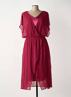 Rochie midi mâneci scurte mâneci scurte violet SHEEGO femeie