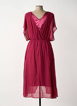 Rochie midi mâneci scurte mâneci scurte violet SHEEGO femeie