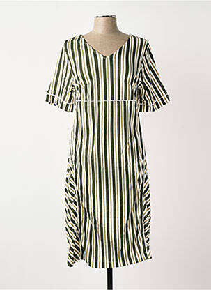 Rochie midi mâneci scurte mâneci scurte verde SHEEGO femeie
