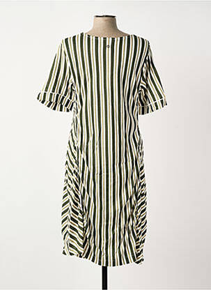 Rochie midi mâneci scurte mâneci scurte verde SHEEGO femeie