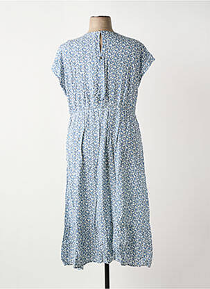 Rochie midi imprimeu floral mâneci scurte albastru SHEEGO femeie