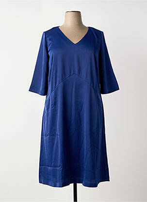 Rochie midi mâneci 3/4 mâneci 3/4 albastru SHEEGO femeie