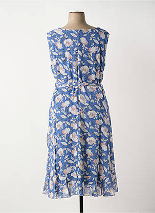 Rochie midi imprimeu floral mâneci scurte albastru SHEEGO femeie