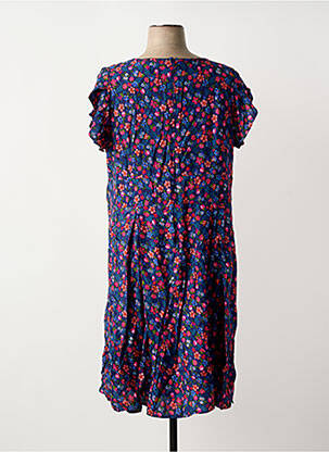Rochie midi imprimeu floral mâneci scurte albastru SHEEGO femeie