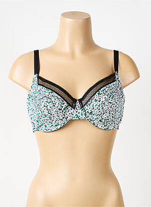 Sutien broderie sutien cupe întregi cu decolteu înalt verde PASSIONATA femeie