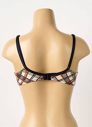 Sutien efect material satinat sutien cupe întregi cu decolteu înalt negru PASSIONATA femeie