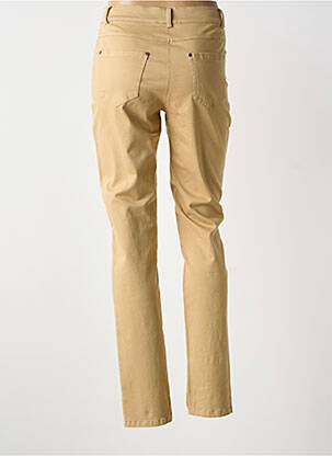 Pantalon slim țesătură poplin mărime normală bej MERI & ESCA femeie