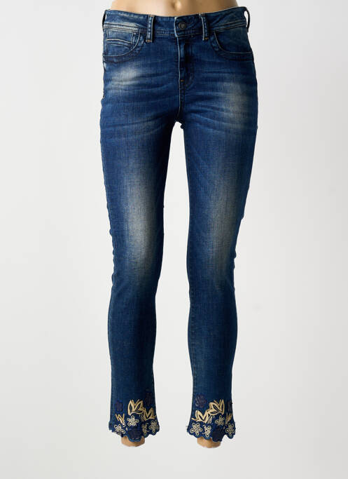 Blugi cu croială slim albastru MERI & ESCA femeie