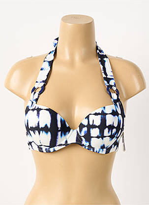 Sutien de costum de baie bretele elastice top sutien push-up albastru AUBADE femeie