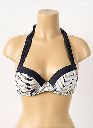 Sutien de costum de baie bretele elastice top sutien push-up negru AUBADE femeie