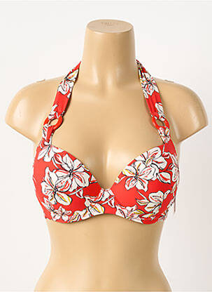 Sutien de costum de baie elasticitate top sutien push-up roșu AUBADE femeie