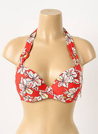 Sutien de costum de baie elasticitate top sutien push-up roșu AUBADE femme