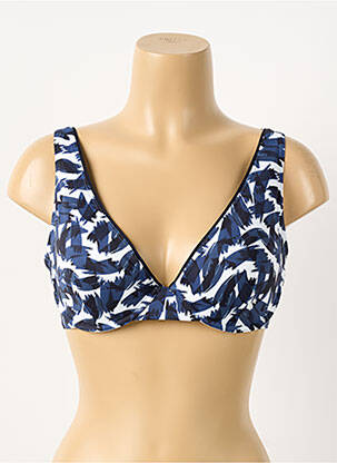 Sutien de costum de baie elasticitate top triunghiuri albastru SIMONE PERELE femeie