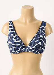 Sutien de costum de baie elasticitate top triunghiuri albastru SIMONE PERELE femme