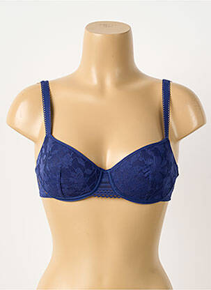Sutien efect material satinat top sutien modelat albastru PASSIONATA femeie
