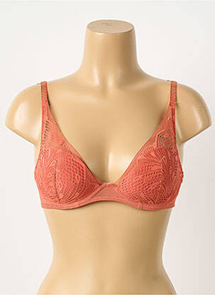 Sutien efect material satinat top sutien modelat portocaliu PASSIONATA femeie