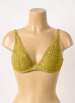 Sutien efect material satinat top sutien modelat verde PASSIONATA femeie