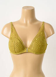 Sutien efect material satinat top sutien modelat verde PASSIONATA femeie