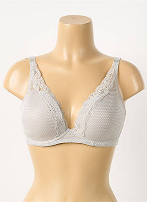 Sutien efect material satinat top sutien modelat gri PASSIONATA femeie
