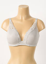 Sutien efect material satinat top sutien modelat gri PASSIONATA femme