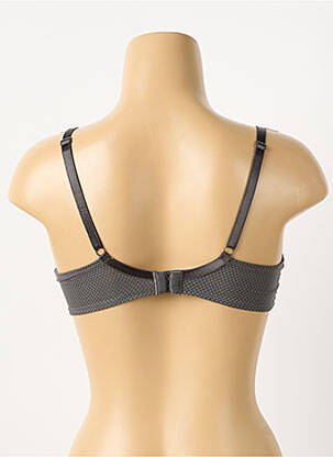 Sutien efect material satinat top sutien modelat gri închis PASSIONATA femeie