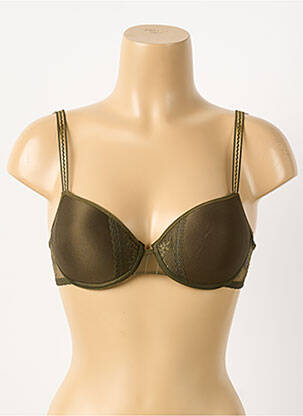 Sutien efect material satinat top sutien modelat verde PASSIONATA femeie
