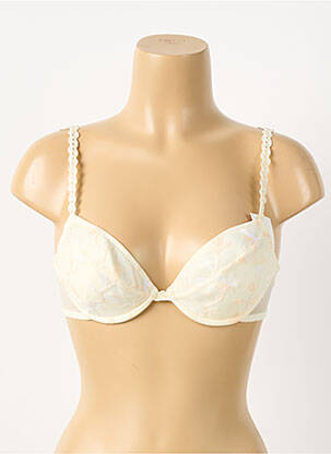 Sutien efect material satinat top sutien push-up bej PASSIONATA femeie