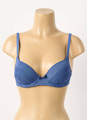 Sutien efect material satinat top sutien push-up albastru PASSIONATA femeie