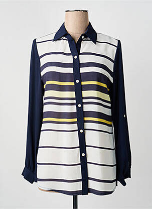 Cămașă țesătură crep mâneci lungi albastru GUY DUBOUIS femme