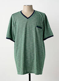Tricou elasticitate mâneci scurte verde LOUIS VICTOR bărbat