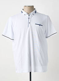Polo elasticitate mâneci scurte alb CAPTEN homme