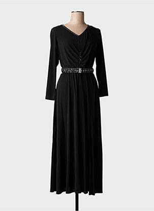 Rochie lungă mâneci lungi mâneci lungi negru GREGORY PAT femeie
