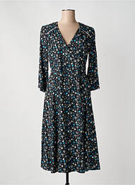 Rochie midi imprimeu floral mâneci 3/4 albastru MERI & ESCA femme