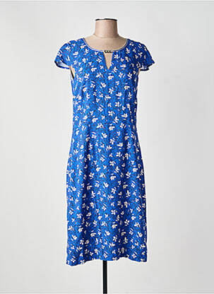 Rochie midi imprimeu floral mâneci scurte albastru GREGORY PAT femeie