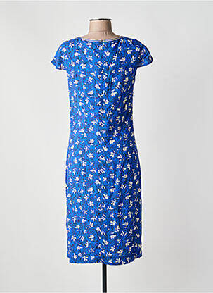 Rochie midi imprimeu floral mâneci scurte albastru GREGORY PAT femeie