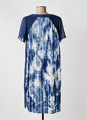 Rochie midi imprimeu fantezie mâneci scurte albastru MERI & ESCA femeie