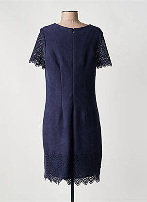 Rochie midi închidere cu fermoar la spate mâneci scurte albastru JUMFIL femeie