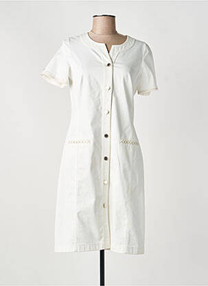 Rochie midi mâneci scurte mâneci scurte alb GREGORY PAT femeie