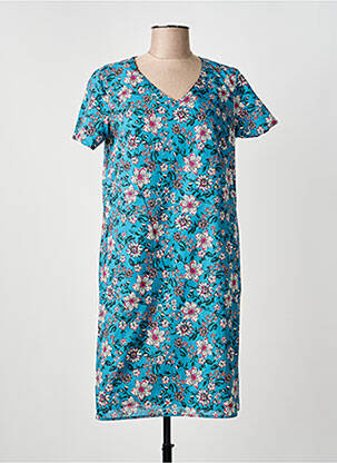 Rochie midi imprimeu fantezie mâneci scurte verde GUY DUBOUIS femeie