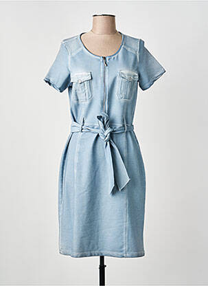 Rochie midi mâneci scurte mâneci scurte albastru MERI & ESCA femme