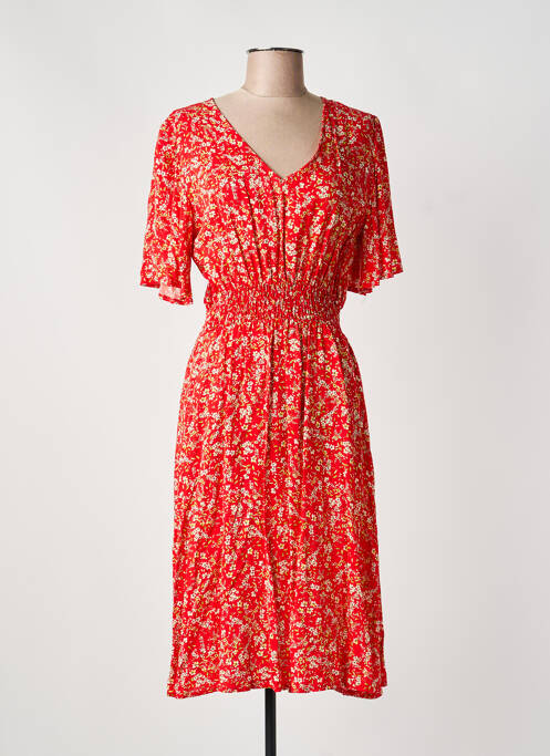 Rochie midi roșu COULEURS DU TEMPS femeie